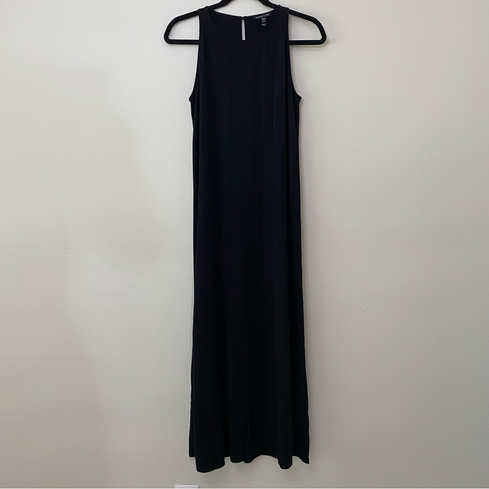 Eileen Fisher black sleeveless/ tank dress XXS EUC